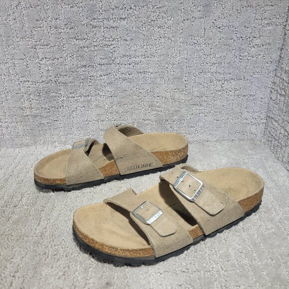 Birkenstock Sydney Unisex Size EU 37 US L6 M4 Vegan Taupe Slides Slip-On Sandals - Picture 9 of 13